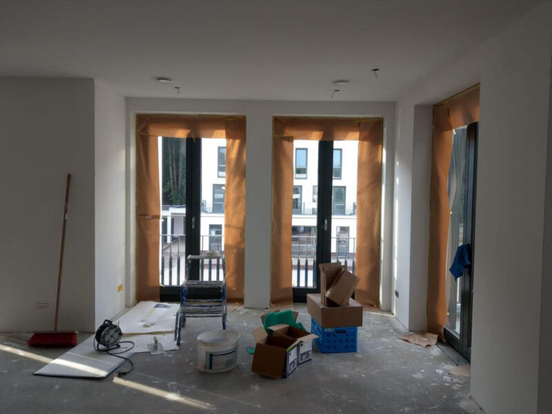 Wanden sausklaar geplaisterd en gesausd 3